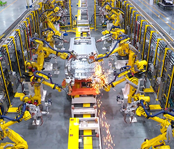 FANUC Robots welding assembly line